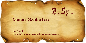 Nemes Szabolcs névjegykártya