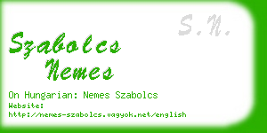 szabolcs nemes business card